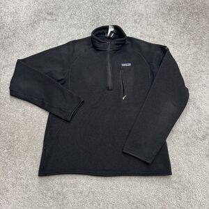 Patagonia Better Sweater 1/2 Zip Pullover Sweatshirt Men Small Black Fleece Hike